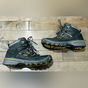 Men’s Sz 10 Black/Gray/Yellow KEEN Waterproof Portland Oregon Hiking Work Boots